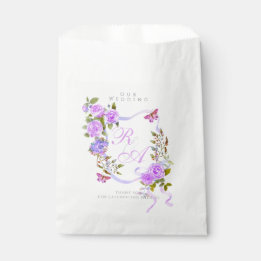 Sachets En Papier Mariage de ruban Rose violet