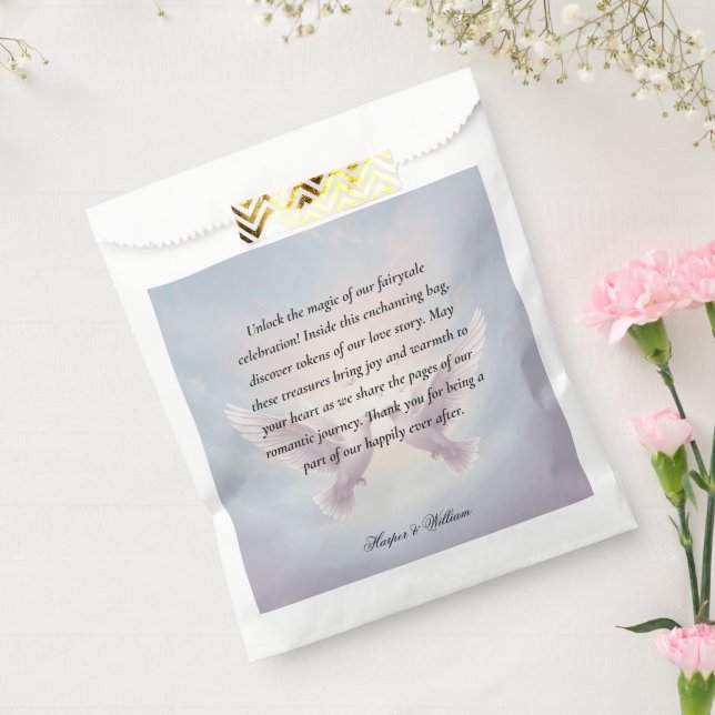 Sachets En Papier Mariage de tourterelles de Fairytale (Scellé)