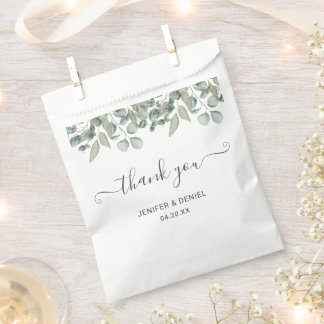 Sachets En Papier Mariage de verdure Eucalyptus