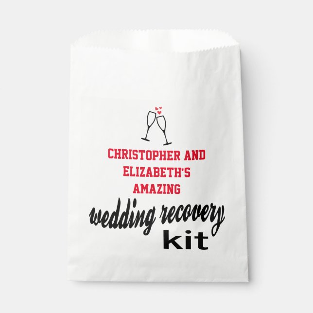 Sachets En Papier Mariage du kit de récupération moderne Hangover Gu (Devant)
