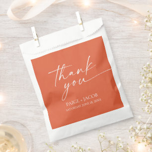 Sachets En Papier Mariage Élégant Minimaliste Moderne de Coucher de 