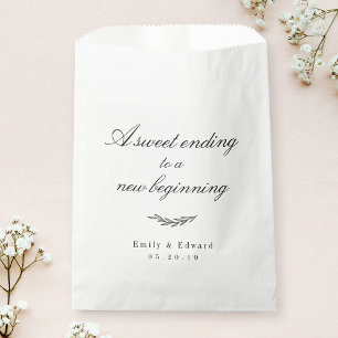 Sachets En Papier Mariage Élégant Rustique Douce Fin Nouveau Début