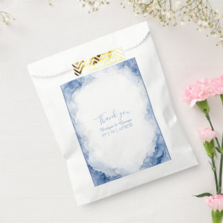 Sachets En Papier Mariage en marbre avec éclaboussure d'aquarelle bl