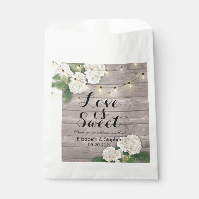 Sachets En Papier Mariage Faveur Traite Sac Fleur Chaîne Lumière boi (Devant)
