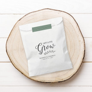 Sachets En Papier Mariage feuille laisser l'amour grandir