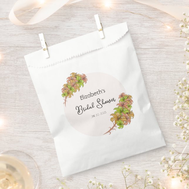Sachets En Papier Mariage floral à la douche (Coupé)