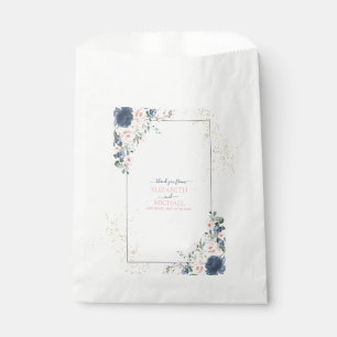 Sachets En Papier Mariage floral bleu pâle rose rose pâle