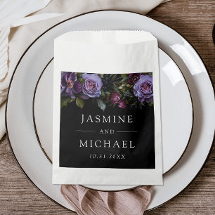 Sachets En Papier Mariage Floral Gothique Violet Mélancolique