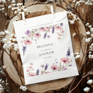 Sachets En Papier Mariage Floral spécifique au client