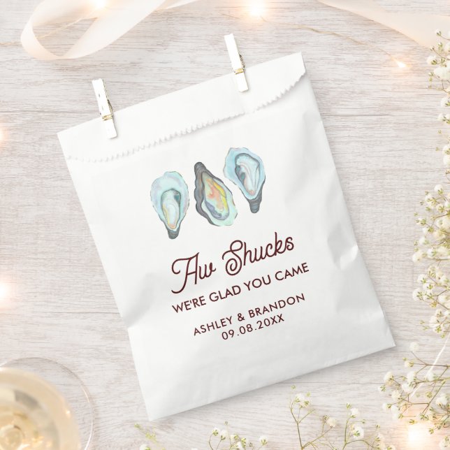 Sachets En Papier Mariage Huître Oh Mon Dieu Que Nous Sommes Heureux (Coupé)
