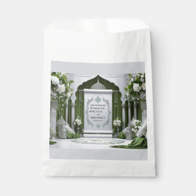 Sachets En Papier Mariage Islamique Favoriser Les Sacs. (Devant)
