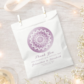 Sachets En Papier Mariage Mandala à Dentelle Rose