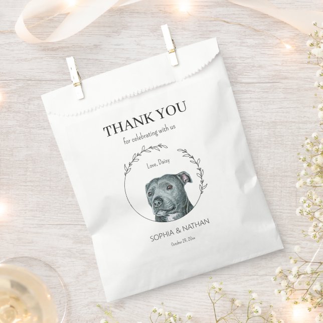 Sachets En Papier Mariage Merci simple Pit Favoriser le sac (Coupé)