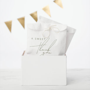 Sachets En Papier Mariage Minimaliste Vert Sauge Remerciements Doux