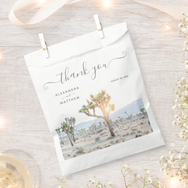 Sachets En Papier Mariage moderne élégant Joshua Tree Boho (Coupé)