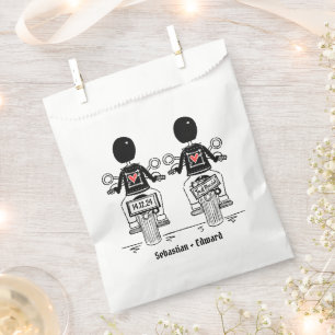 Sachets En Papier Mariage motocyclette Grooms