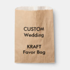 Mariage papier personnalisé Favoriser sac KRAFT