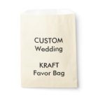 Mariage papier personnalisé Favoriser sac KRAFT