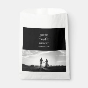Sachets En Papier Mariage photo moderne en noir et blanc
