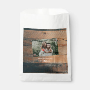 Sachets En Papier Mariage photo rustique en bois
