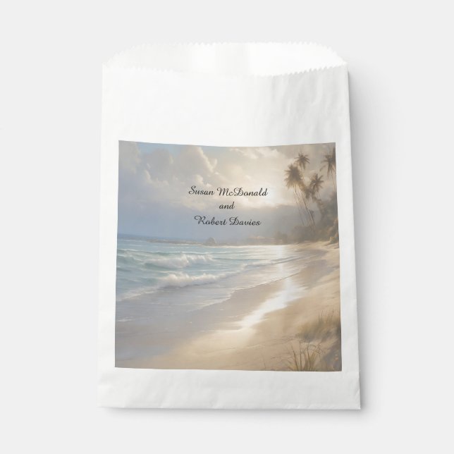 Sachets En Papier Mariage plage (Devant)