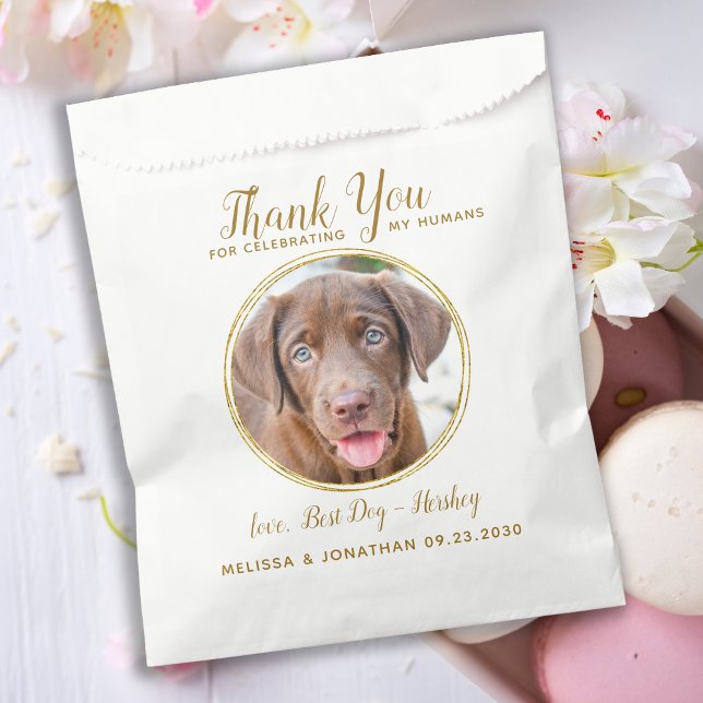Sachets En Papier Mariage pour animaux de compagnie Merci personnali (Créateur téléchargé)