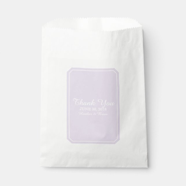 Sachets En Papier Mariage Purple Simplement Élégant (Devant)