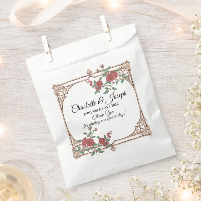 Sachets En Papier Mariage romantique médiéval Favor Sac (Coupé)