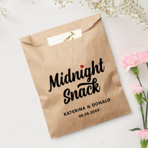 Sachets En Papier Mariage rustique Midnight Snack Kraft Favoriser Sa