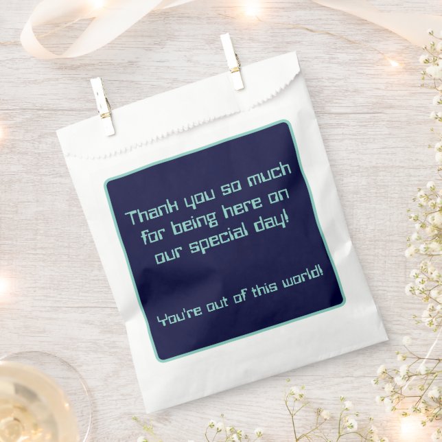 Sachets En Papier Mariage Sci-Fi Galactique (Coupé)