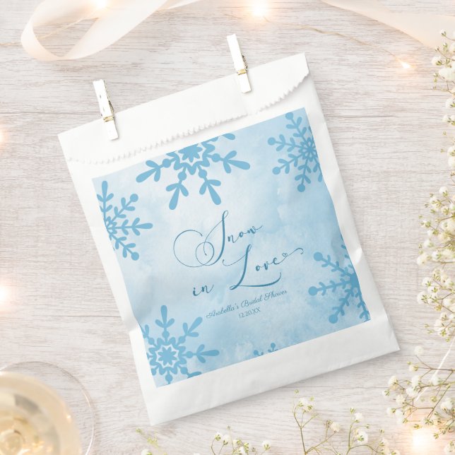 Sachets En Papier Mariage sous la neige Pays des merveilles hivernal (Coupé)