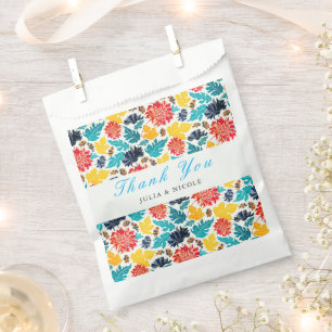 Sachets En Papier Mariage Tournesols Aquarelle Jaune Bleu Naturel