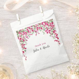 Sachets En Papier Mariage Tropical sous la Forêt de Bougainvillée Ro