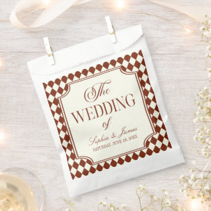 Sachets En Papier Mariage Vintage Bourgogne Luxueux de Famille Ancie