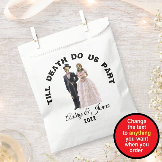 Sachets En Papier Mariée et marié squelette Mariage Halloween (Créateur téléchargé)
