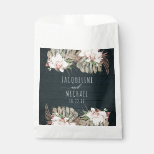Sachets En Papier Marine Nautique Blanc Floral Plage de la Jungle