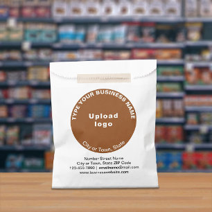 Sachets En Papier Marque Brown ronde sur sac en papier