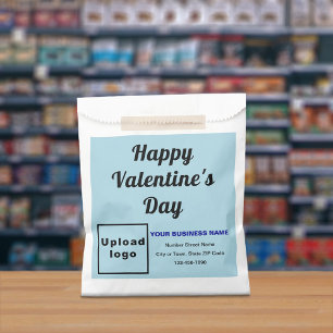 Sachets En Papier Marque commerciale bleu clair; Valentine; sac en p