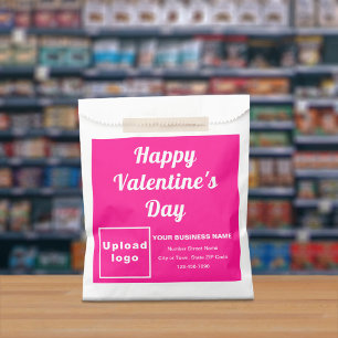 Sachets En Papier Marque d'affaires rose; Saint-Valentin; Sac en pap