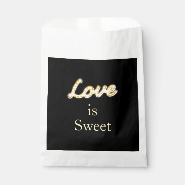 Sachets En Papier Marquee Lights Favoriser Sac - noir (Devant)