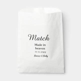 Sachets En Papier Match made in heaven add name date simple calligra