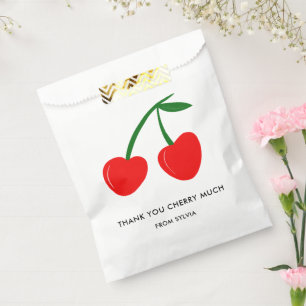 Sachets En Papier Merci Cherry Beaucoup Saint Valentin ou Anniversai