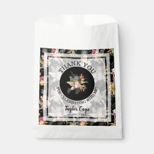 Sachets En Papier Merci d'anniversaire floral tropical