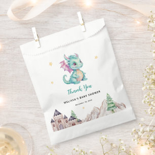 Sachets En Papier Merci de Baby shower Little Dragon