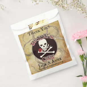 Sachets En Papier Merci de l'équipage de la mariée Mariage pirate