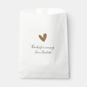 Sachets En Papier merci d'être venu/e nom à ajouter message texte cœ