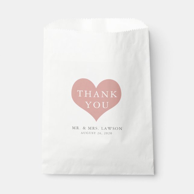 Sachets En Papier Merci Favor (Devant)