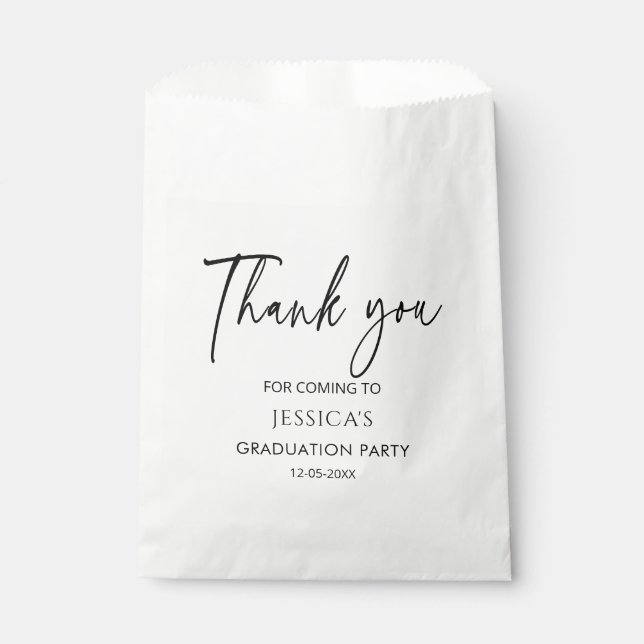 Sachets En Papier Merci Graduate Party Traite Graduation (Devant)