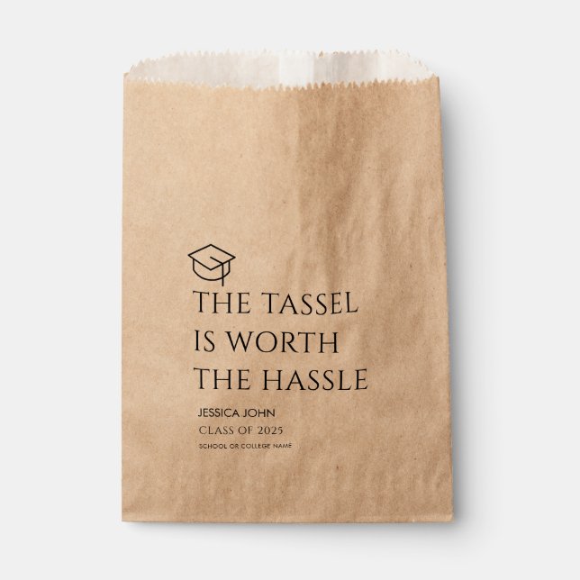 Sachets En Papier Merci Graduate Party Traite Graduation Kraft (Devant)