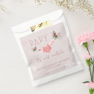 Sachets En Papier Merci Hiver Il fait froid dehors Baby shower